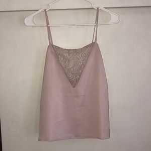 Small Mauve Tobi lace tank top
